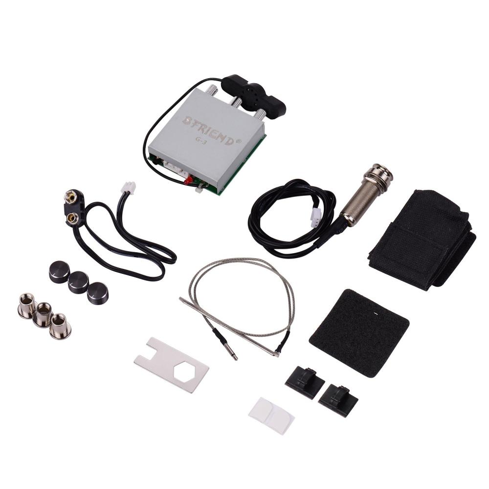 Musical Effects |   Acoustic Folk Classic Guitar Piezo Pickup Preamp Microphone Pickup Double Pick-up System Silver Musical Effects Musical Effects