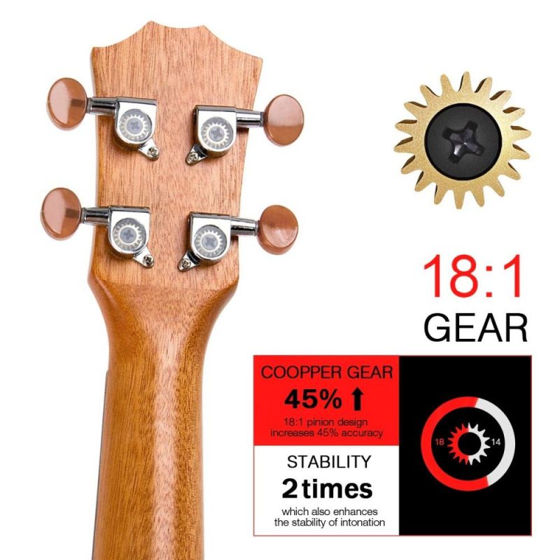 Strings and Accessories |   21 Inch Acoustic Ukulele Kit Mahogany Plywood Ukelele Musical Instruments Strings & Accessories