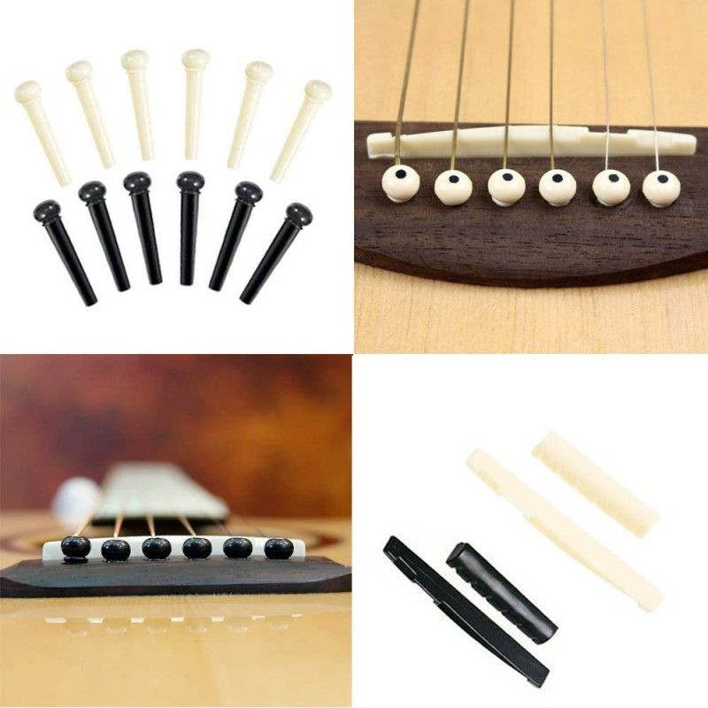 Strings and Accessories |   34Pcs Guitar Accessory Kit Guitar Picks Capo Acoustic Guitar Strings Bridge Pins Bone Strings Multicolour Musical Instruments Multicolour