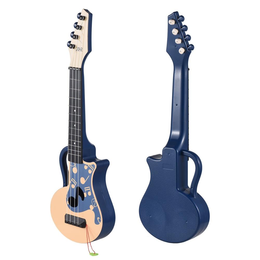 Strings and Accessories |   54cm Ukulele with Pick Musical Note Design Handheld Ukulele for Beginner Blue Musical Instruments Blue