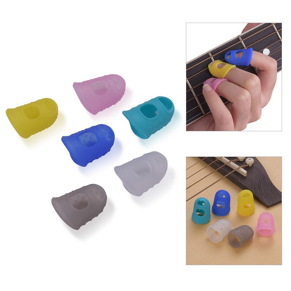 Strings and Accessories |   6pcs Guitar Silicone Finger Fingertip Protectors Musical Instruments Strings & Accessories