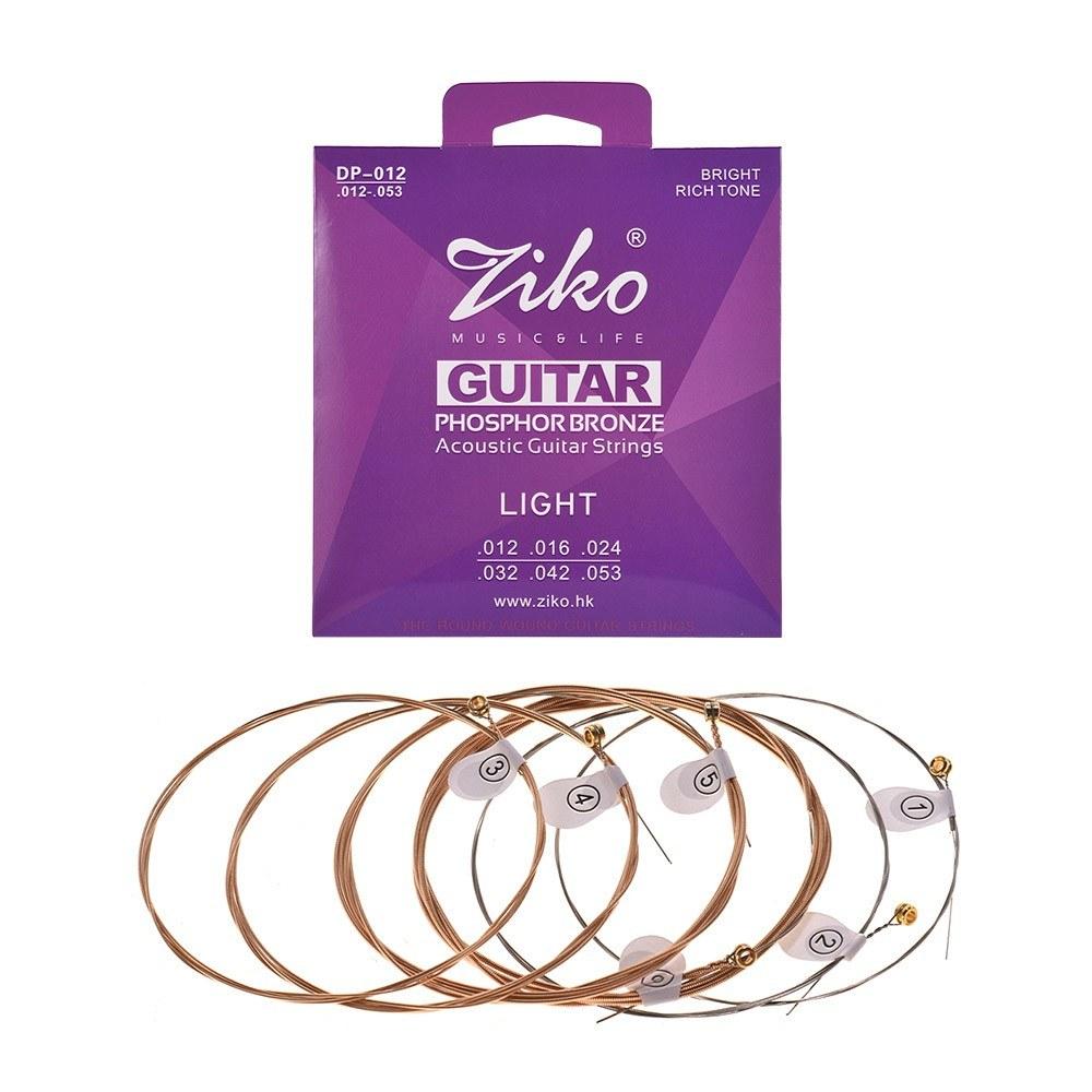 Strings and Accessories |   DP-010 Extra Light Acoustic Guitar Strings Hexagon Alloy Wire Phosphor Bronze Wound Corrosion Resistant 6 Strings Set Musical Instruments Strings & Accessories