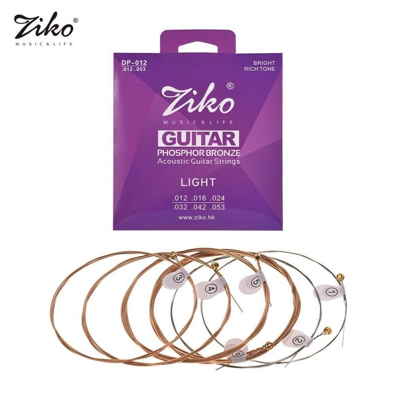 Strings and Accessories |   DP-010 Extra Light Acoustic Guitar Strings Hexagon Alloy Wire Phosphor Bronze Wound Corrosion Resistant 6 Strings Set Musical Instruments Strings & Accessories