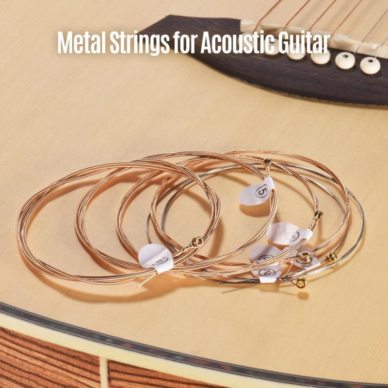 Strings and Accessories |   DP-010 Extra Light Acoustic Guitar Strings Hexagon Alloy Wire Phosphor Bronze Wound Corrosion Resistant 6 Strings Set Musical Instruments Strings & Accessories