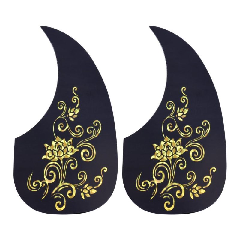 Strings and Accessories |   Self-adhesive Guitar Pickguard Anti-scratch Guitar Pickguard for 40/41 Inch Acoustic Guitar 2Pcs Gold Musical Instruments Gold