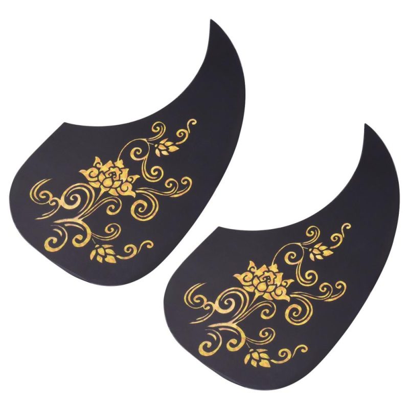 Strings and Accessories |   Self-adhesive Guitar Pickguard Anti-scratch Guitar Pickguard for 40/41 Inch Acoustic Guitar 2Pcs Gold Musical Instruments Gold